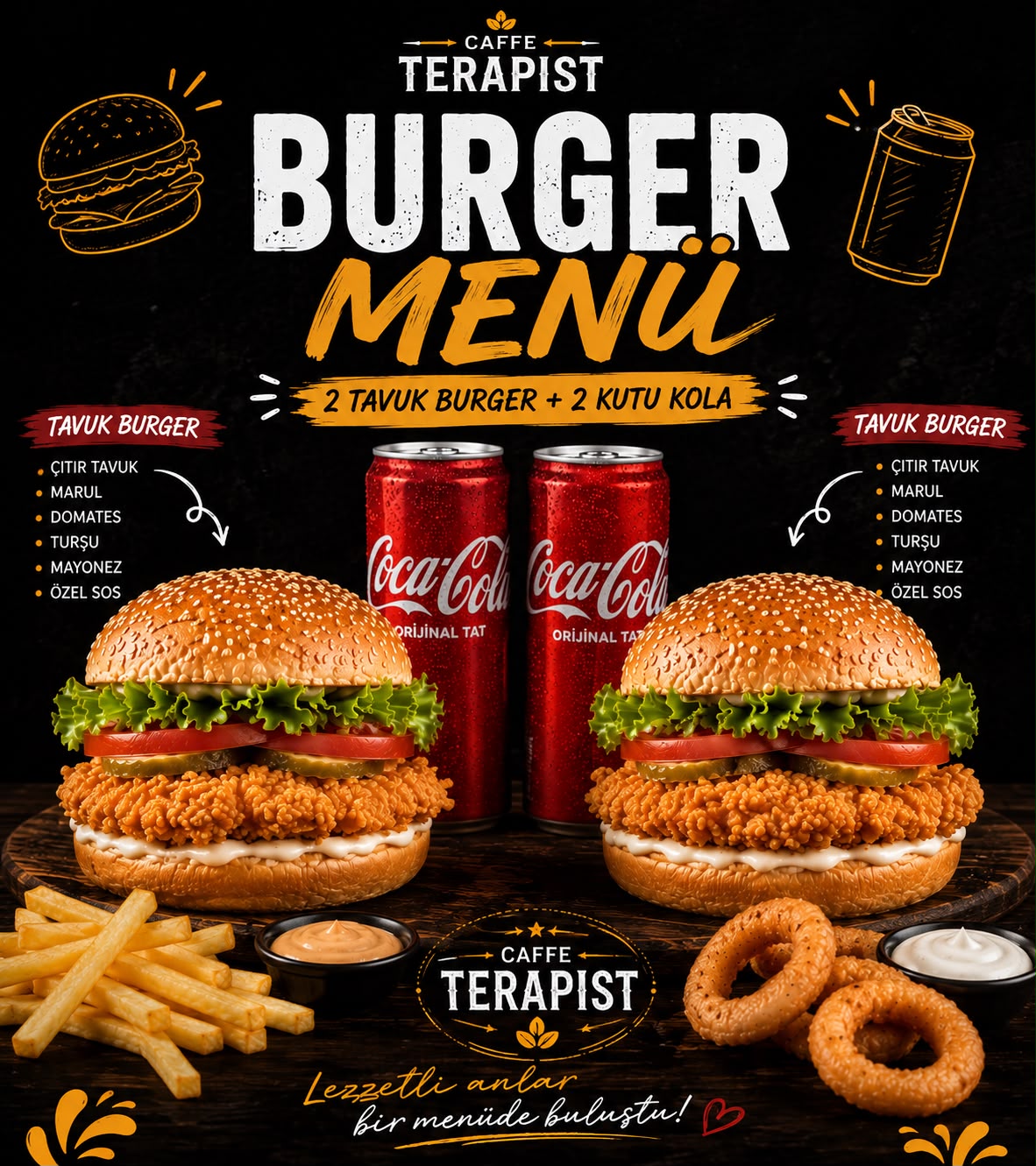 2'li Tavuk Burger Menü
